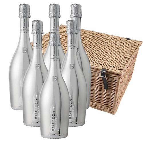 Bottega White Gold Pinot Nero Spumante Brut Case of 6 Hamper